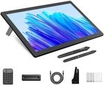 HUION Kamvas Pro 19 4K Touch Grafiktablett mit Display, 96% Adobe RGB | 18,4...