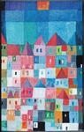 wash+dry Fu&szlig;matte, Colourful Houses 75x120 cm, innen und au&szlig;en, waschbar