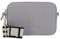 Coccinelle Leder Umh&auml;ngetasche Tebe Crossover Bag Light Grey hellgrau