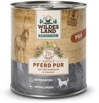 Wildes Land - Nassfutter f&uuml;r Hunde - Pferd PUR - 12 x 800 g - mit Distel&ouml;l -