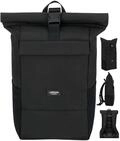 LARKSON Rucksack Herren & Damen Schwarz - No 4 - Rolltop Backpack mit Laptopfach f&uuml;r