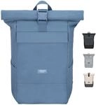 LARKSON Rucksack Damen Herren Hellblau - No 4 - Rolltop Backpack mit Laptopfach Uni,