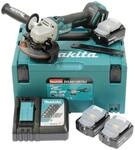 Makita DGA513RT3J Akku-Winkelschleifer 18V inkl. Schnellladeger&auml;t DC18RC, 3x Akkus