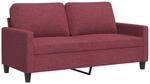 vidaXL 2-Sitzer-Sofa Weinrot 140 cm Stoff