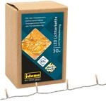 Idena 31602 - LED Lichterkette mit 30 LEDs in Warmwei&szlig;, 6 Stunden Timer Funktion,