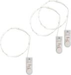 VBS 3er-Pack Micro LED-Lichterkette mit Timer 10 LEDs Weihnachtsbeleuchtung Licht