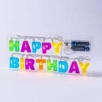 LED Lichterkette HAPPY BIRTHDAY - 13 warmwei&szlig;e LED - L: 1,10m -...