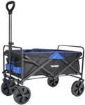 MUWO Faltbarer Bollerwagen 90 x 52 x 55 cm, Handwagen f&uuml;r bequemen Transport...
