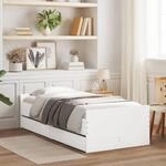 vidaXL Bettgestell, Bettrahmen mit Lattenrost, Bett G&auml;stebett mit Schubladen,