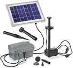 esotec Solar Teichpumpe Palermo 5/330, Komplettset, Akkubox, LED Lichtring, Pumpe