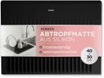SCHOCK&reg; Abtropfmatte Silikon anthrazit 40x30cm I Hitzebest&auml;ndige und flexible