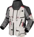 LS2 Apollo wasserdichte Motorrad Textiljacke, hellgrau/schwarz/rot, XL