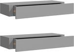 vidaXL 2X Wand Schubladenregal Wandschublade Schweberegal H&auml;ngeregal Wandschrank