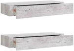 vidaXL 2X Wand Schubladenregal Wandschublade Schweberegal H&auml;ngeregal...