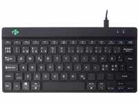 R-Go Compact Break Tastatur, QWERTY ND Layout, Mit Pausenanzeige, Ergonomische