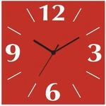 ARTLAND Wanddeko Wanduhr ohne Tickger&auml;usche Alu Funkuhr 30x30 cm Quadratisch Lautlos