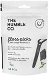 THE HUMBLE CO. Floss Picks Charcoal 50pcs