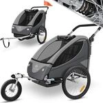 KESSER&reg; Kinderanh&auml;nger Fahrradanh&auml;nger 360&deg; Drehbar mit Federung 2in1