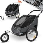 KESSER&reg; Kinderanh&auml;nger Fahrradanh&auml;nger 360&deg; Drehbar mit Federung 2in1