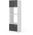Vicco Mikrowellenschrank R-Line, Anthrazit Hochglanz, 60 cm, zur freien Kombination