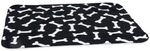 Karlie Hunde Fleecedecke Knochenmotiv, Hundedecke, Fleece, Schwarz, 100x70 cm