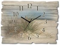 ARTLAND Wanddeko Wanduhr ohne Tickger&auml;usche aus Holz Funkuhr 40x30 cm...