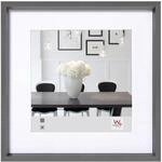 walther design Bilderrahmen stahl 20 x 20 cm mit Passepartout, Steel Style