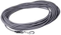 Mystique&reg; Biothane Schleppleine rund 6mm Standard Karabiner grau 5m