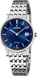 Festina Swiss Made Damenuhr Analog aus Edelstahl 316l Silberfarben | Quarzwerk,