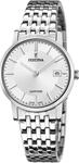 Festina Swiss Made Damenuhr Analog aus Edelstahl 316l Silberfarben | Quarzwerk,