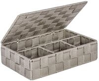 WENKO Badorganizer Mod. Adria klein Aufbewahrungsbox f&uuml;r Bad und Haushalt in Taupe