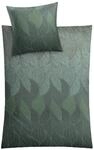 Kleine Wolke Bettw&auml;sche Satin JAMIRO Tannengr&uuml;n 135 x 200 cm und 80 x 80 cm
