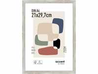 accent by nielsen Holz Bilderrahmen Zoom, 21x29,7 cm (A4), Silber