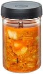 GEFU Fermentierglas NATIVO 1l - G&auml;rglas mit Beschwerungsgewicht & Deckel