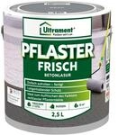 Ultrament Pflaster Frisch 2,5 L Grau | Betonlasur au&szlig;en f&uuml;r Pflastersteine &