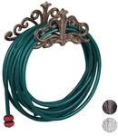 Relaxdays Schlauchhalter Wand, antik, Garten & Laube, Schlauch Wandhalterung,
