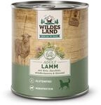 Wildes Land - Nassfutter f&uuml;r Hunde - Nr. 1 Lamm - 6 x 800 g - mit Reis, Zucchini,