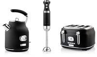 Westinghouse Retroline Frühstück-Set Schwarz, Toaster, Stabmixer & Wasserkocher, Westinghouse Retroline Frühstück-Set Schwarz, Toaster, Stabmixer & Wasserkocher,