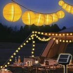 SALCAR Solar Lichterkette Lampion Au&szlig;en, 5m 20 LED Camping Solar Lampions...