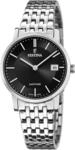 Festina Swiss Made Damenuhr Analog aus Edelstahl 316l Silberfarben | Quarzwerk,