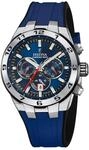 Festina Herren Uhr Analog mit Blauem Kautschukarmband - Quarzwerk - Chronograph -
