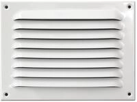 Upmann 54611 Wetterschutzgitter Alu 200x150 mm wei&szlig; mit Fliegenschutz, 1 St&uuml;ck