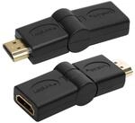 LogiLink AH0011 HDMI High Speed Adapter, 180 Grad schwenkbar und mit vergoldeten
