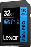 Lexar SDHC 800x Pro 32GB 150MB/s - LSD0800P032G-BNNNG
