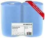 2 x blaue saugstarke Papierrolle, 1000 Blatt, 37x36 cm | 2-lagige perforierte