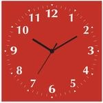 ARTLAND Wanddeko Wanduhr ohne Tickger&auml;usche Alu Funkuhr 30x30 cm Quadratisch Lautlos