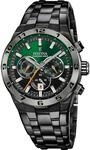 Festina Herren Uhr Analog aus Schwarzem Edelstahl 316L - Quarzwerk - Chronograph -