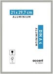 accent by nielsen Aluminium Bilderrahmen Accent, 21x29,7 cm (A4), Hellgrau 