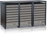 Zelsius M&uuml;lltonnenbox 3er f&uuml;r 3 M&uuml;lltonnen | 120-240 Liter | Anthrazit RAL...