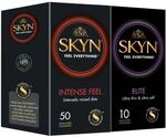 SKYN Intense Feel (50 St&uuml;ck) & Elite (10 St&uuml;ck) latexfrei, Normale Gr&ouml;&szlig;e